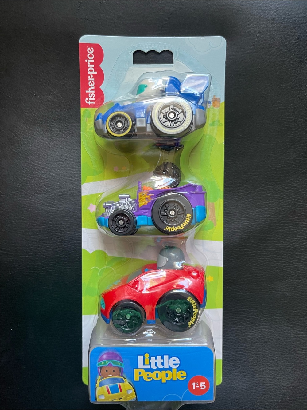 NIB Fisher Price Little People WHEELIES CARS 3 Pack - Brand New